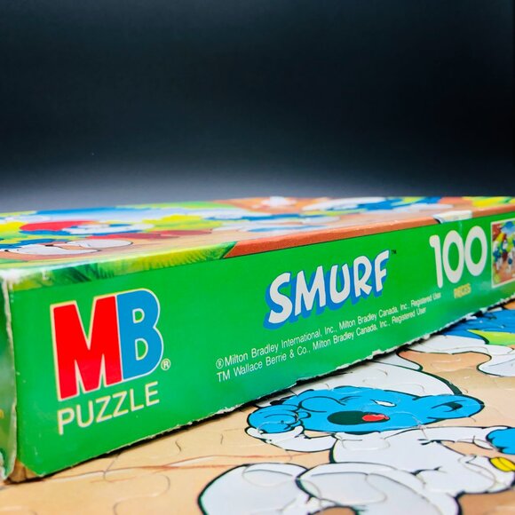 Vintage 1983 PEYO Smurf Jigsaw Puzzle - 100 Pcs COMPLETE: Cartoon Character - Picture 5 of 10